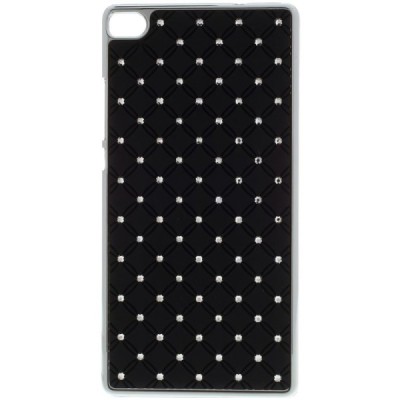 Huawei P8 elegantiškas juodas dėklas su blizgučiais / Priedai.lt
