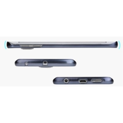 Samsung Galaxy S6 Edge (G925) Rock Neon plastikinis skaidrus permatomas mėlynas dėklas / Priedai.lt