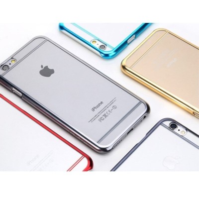 Apple iPhone 6S Rock Neon dzidrs (caurspīdīgs) pelēks plastmasas apvalks / Vacins.lv