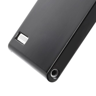 „Plasto Case“ juodas Huawei Ascend P6 dėklas (dėkliukas) / Priedai.lt