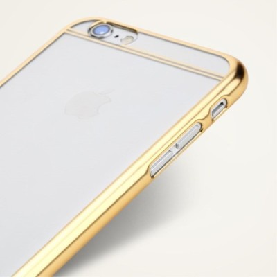 Apple iPhone 6S Plus Rock Neon dzidrs (caurspīdīgs) zelta plastmasas apvalks / Vacins.lv