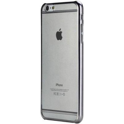 Apple iPhone 6s Plus Rock Neon plastikinis skaidrus permatomas pilkas dėklas / Priedai.lt