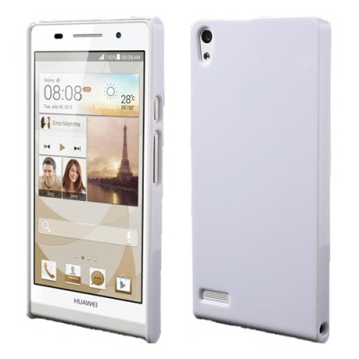 „Plasto Case“ baltas Huawei Ascend P6 dėklas (dėkliukas) / Priedai.lt