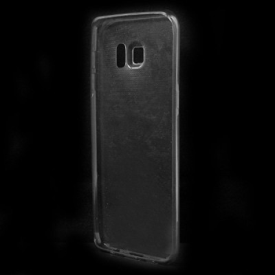 Samsung Galaxy S6 Edge+ Plus (G928) skaidrus (permatomas) kieto silikono TPU ploniausias pasaulyje pilkas dėklas / Priedai.lt