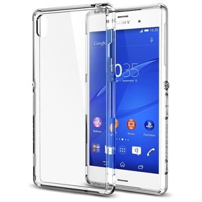 Sony Xperia Z3 kieto silikono tpu akrilo skaidrus (permatomas) dėklas - nugarėlė / Priedai.lt