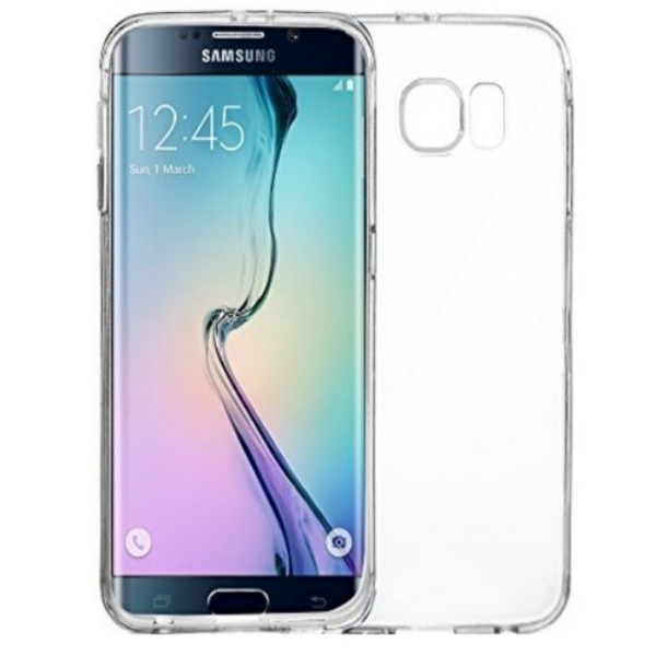Kieto silikono (TPU) dėklas - skaidrus (Galaxy S6 Edge)