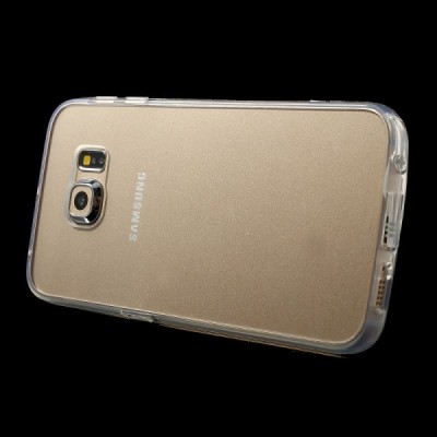 Samsung Galaxy S6 Edge (G925) kieto silikono TPU (akrilinis) skaidrus dėklas - nugarėlė / Priedai.lt