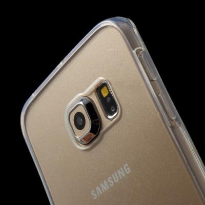 Samsung Galaxy S6 Edge (G925) kieto silikono TPU (akrilinis) skaidrus dėklas - nugarėlė / Priedai.lt