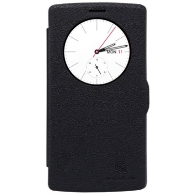 LG G4 (H815) juodas odinis atverčiamas Nillkin Fresh dėklas / Priedai.lt