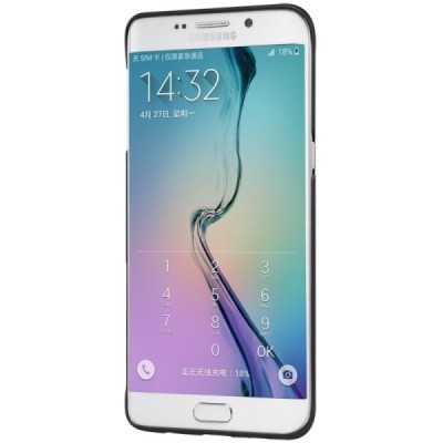 Samsung Galaxy S6 Edge+ Pluss (G928) Nillkin Frosted Shield melns plastmasas apvalks + ekrāna aizsargplēve / Vacins.lv