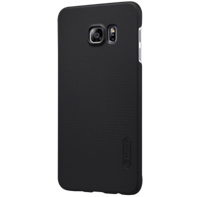 Samsung Galaxy S6 Edge+ Pluss (G928) Nillkin Frosted Shield melns plastmasas apvalks + ekrāna aizsargplēve / Vacins.lv