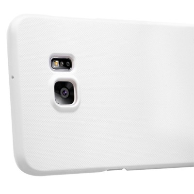 Samsung Galaxy S6 Edge+ Plus (G928) Nillkin Frosted Shield baltas plastikinis dėklas + apsauginė ekrano plėvelė / Priedai.lt