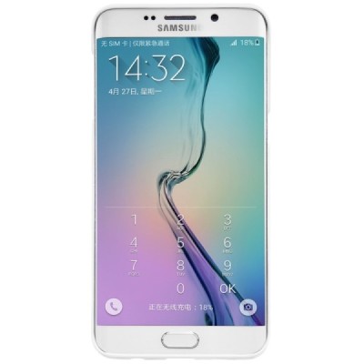 Samsung Galaxy S6 Edge+ Plus (G928) Nillkin Frosted Shield baltas plastikinis dėklas + apsauginė ekrano plėvelė / Priedai.lt