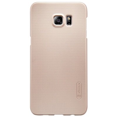 Samsung Galaxy S6 Edge+ Plus (G928) Nillkin Frosted Shield auksinis plastikinis dėklas + apsauginė ekrano plėvelė / Priedai.lt