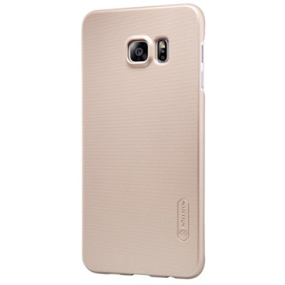 Samsung Galaxy S6 Edge+ Plus (G928) Nillkin Frosted Shield auksinis plastikinis dėklas + apsauginė ekrano plėvelė / Priedai.lt