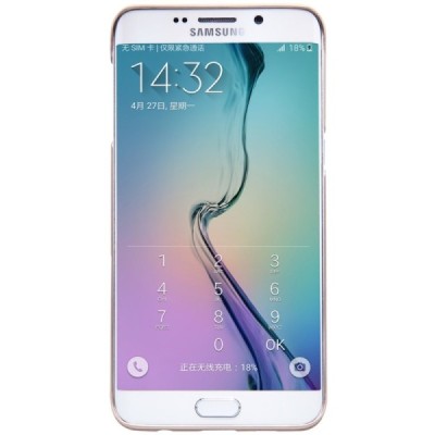 Samsung Galaxy S6 Edge+ Plus (G928) Nillkin Frosted Shield auksinis plastikinis dėklas + apsauginė ekrano plėvelė / Priedai.lt