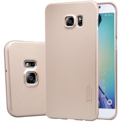 Samsung Galaxy S6 Edge+ Plus (G928) Nillkin Frosted Shield auksinis plastikinis dėklas + apsauginė ekrano plėvelė / Priedai.lt