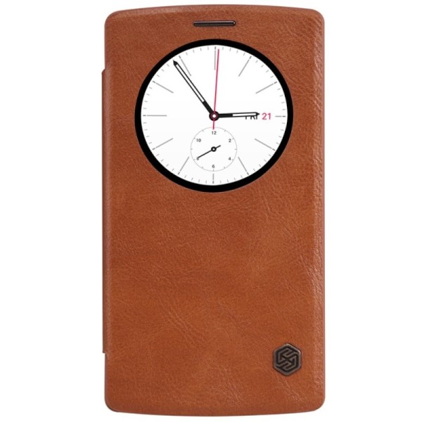 „Nillkin“ Qin atverčiamas dėklas - rudas (G4s)