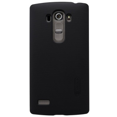 LG G4s Beat (H735) Nillkin Frosted Shield melns plastmasas apvalks + ekrāna aizsargplēve / Vacins.lv