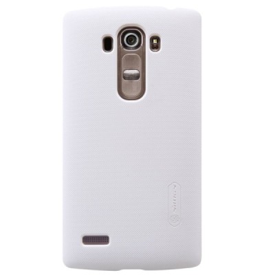 LG G4s Beat (H735) Nillkin Frosted Shield balts plastmasas apvalks + ekrāna aizsargplēve / Vacins.lv