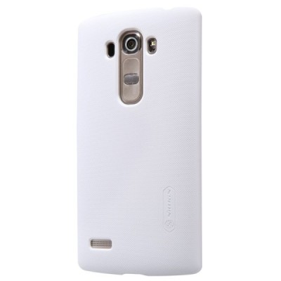 LG G4s Beat (H735) Nillkin Frosted Shield balts plastmasas apvalks + ekrāna aizsargplēve / Vacins.lv