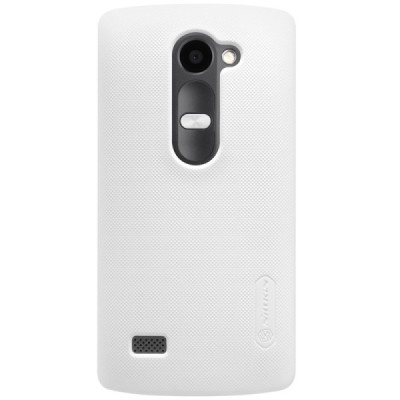LG Leon G4 LTE (H340, H320) Nillkin Frosted Shield balts plastmasas apvalks + ekrāna aizsargplēve / Vacins.lv