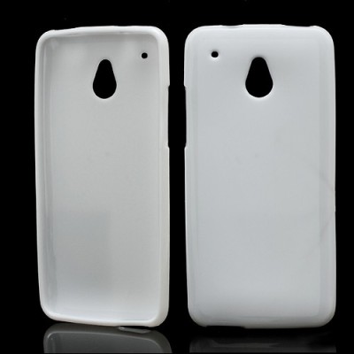 HTC One mini baltas silikoninis dėklas / Priedai.lt