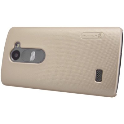 LG Leon G4 LTE (H340, H320) Nillkin Frosted Shield zelta plastmasas apvalks + ekrāna aizsargplēve / Vacins.lv
