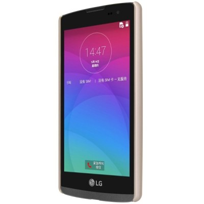 LG Leon G4 LTE (H340, H320) Nillkin Frosted Shield zelta plastmasas apvalks + ekrāna aizsargplēve / Vacins.lv
