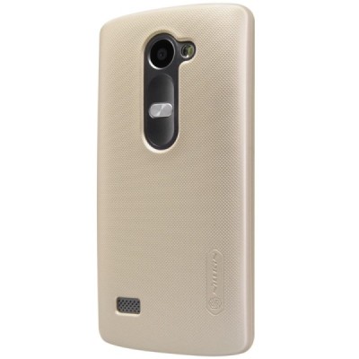 LG Leon G4 LTE (H340, H320) Nillkin Frosted Shield zelta plastmasas apvalks + ekrāna aizsargplēve / Vacins.lv