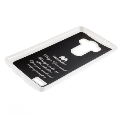 LG G4 (H815) baltas Mercury kieto silikono (TPU) dėklas / Priedai.lt