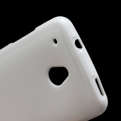 HTC One mini baltas silikoninis dėklas / Priedai.lt