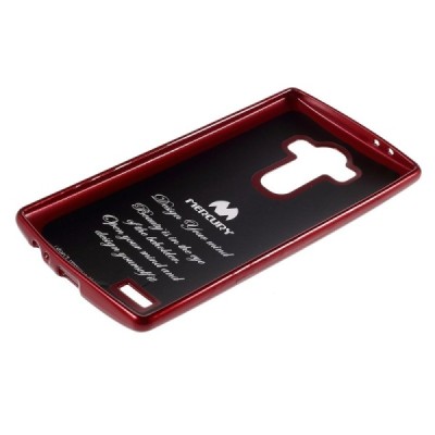 LG G4 (H815) Mercury sarkans cieta silikona (TPU) apvalks / vacins.lv