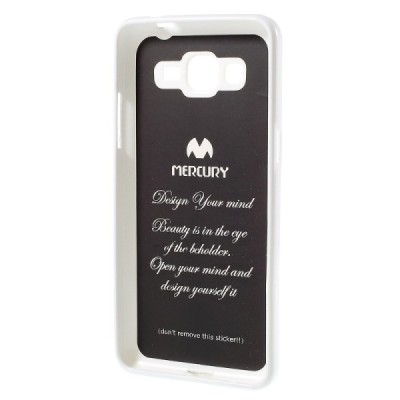 Samsung Galaxy Grand Prime (G530) baltas Mercury kieto silikono (TPU) dėklas / Priedai.lt