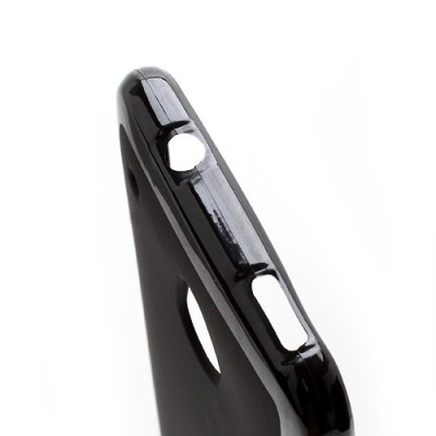 HTC One mini Jelly Case melns cieta silikona (TPU) futrālis / Vacins.lv