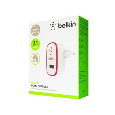 „Belkin“ MIXIT↑™ Wall Charger tīkla lādētājs - balts / sarkans (2.1 A) / Vacins.lv