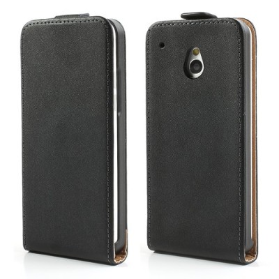 Atverčiamas HTC One mini juodas odinis dėklas / Priedai.lt
