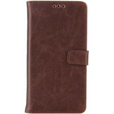 LG G4 H815 atverčiamas tamsiai rudas odinis retro dėklas - piniginė / Priedai.lt