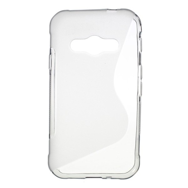 Cieta silikona (TPU) apvalks - dzidrs, pelēks (Galaxy Xcover 3)