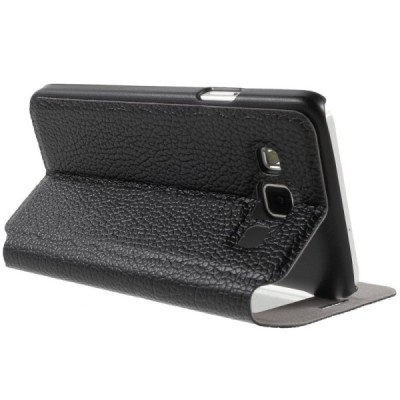 Samsung Galaxy A3 2015 (A300F) Smart Window atverčiamas juodas dėklas / Priedai.lt