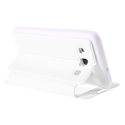 Samsung Galaxy A3 2015 (A300F) Smart Window atverčiamas baltas dėklas / Priedai.lt