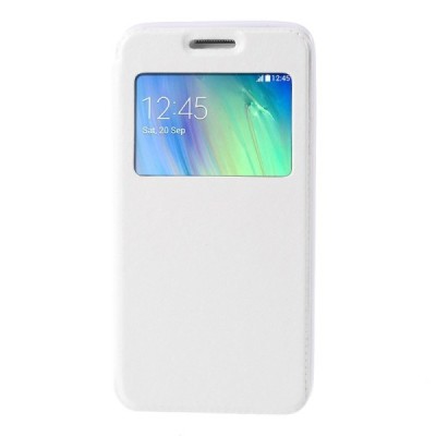 Samsung Galaxy A3 2015 (A300F) Smart Window atverčiamas baltas dėklas / Priedai.lt