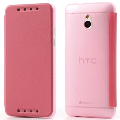 Atverčiamas HTC One mini rožinis dėklas / Priedai.lt
