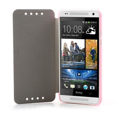 Atverčiamas HTC One mini rožinis dėklas / Priedai.lt