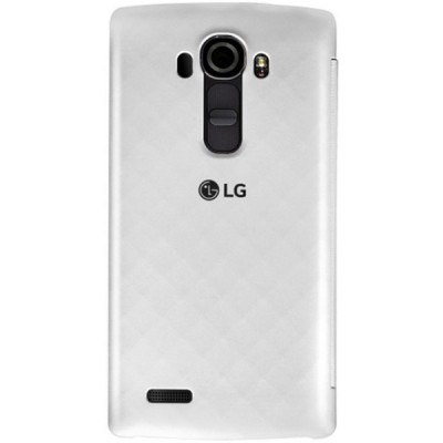 Oficialius LG G4 H815 Quick Circle Snap-On baltas atverčiamas dėklas / Priedai.lt
