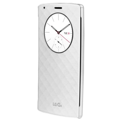 Oficialius LG G4 H815 Quick Circle Snap-On baltas atverčiamas dėklas / Priedai.lt