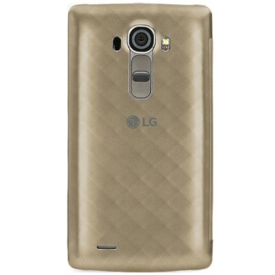 Oficialius LG G4 H815 Quick Circle Snap-On auksinis atverčiamas dėklas / Priedai.lt