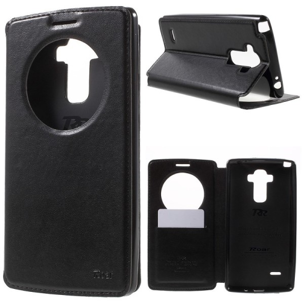 „Roar“ Noble atverčiamas dėklas - juodas (G4 Stylus)