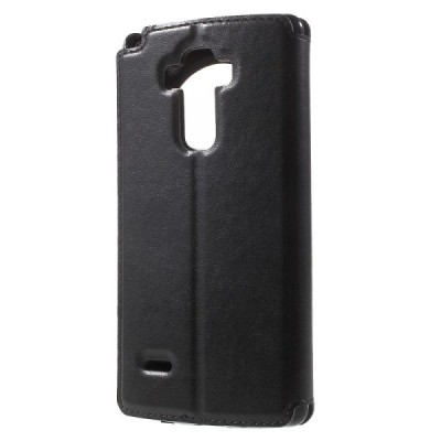 Roar Noble atverčiamas LG G4 Stylus H635 juodas odinis dėklas / Priedai.lt