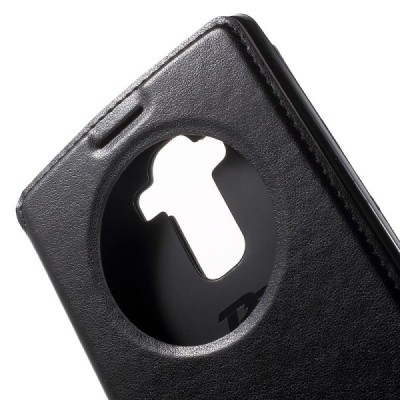 Roar Noble atverčiamas LG G4 Stylus H635 juodas odinis dėklas / Priedai.lt